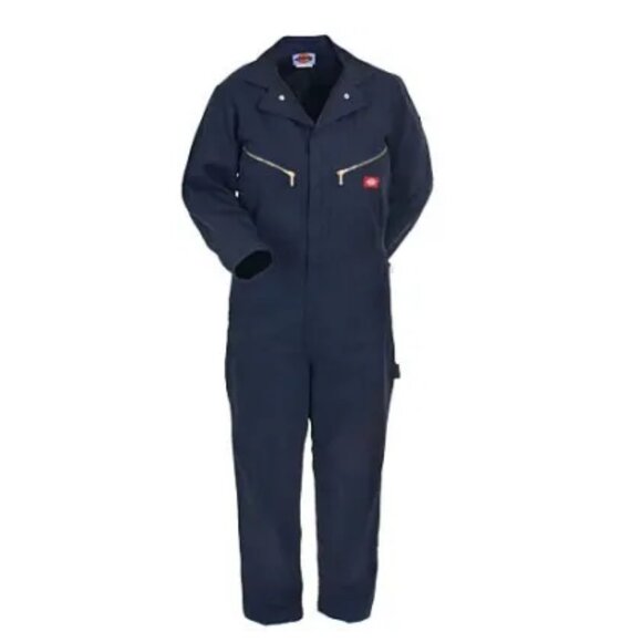 DICKIES Men's Deluxe Blended Long Sleeve Coverall Size M SH Navy - Picture 1 of 9